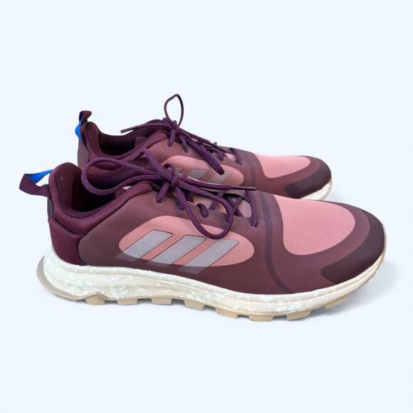 Adidas Response Trail X Running Shoes Sneakers Maroon Raw Pink Linen Women's 9.5 - Picture 8 of 9